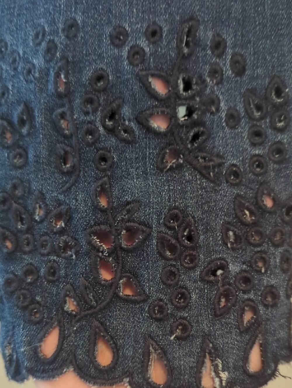 NWT- LOFT Dark Blue Modern Skinny Cropped Jeans with Laser-Cut Ankle - NWT - Picture 9 of 10
